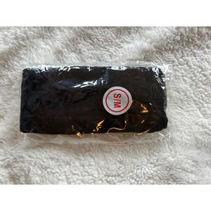 Unbranded Black Knee High Compression Socks Size S M Ribbed Athletic Support